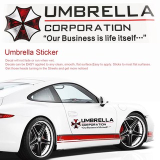 sun สติกเกอร์ ลาย Resident Evil Umbrella Corporation สำหรับติดรถยนต์