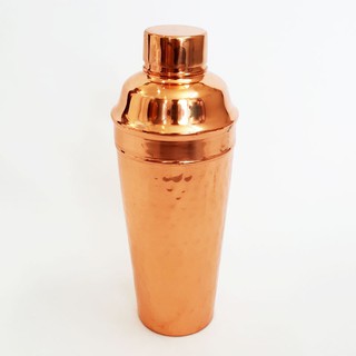 เชคเกอร์ทองแดง 750 มล. ลายค้อนทุบ ( Hammered Copper Shaker 100% Pure Copper )