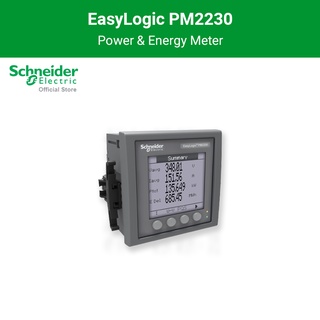 Schneider พาวเวอร์มิเตอร์ up to the 31st harmonic, LCD display, RS485, class 0.5S รหัส METSEPM2230 รุ่น EasyLogic PM2230