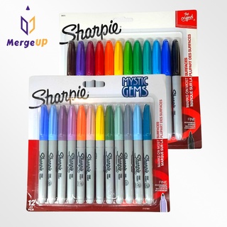 (แพ็ค 12 ด้าม) ปากกาเคมี Sharpie Fine Mystic gems ชาร์ปี้ ไฟน์ สีอัญมณี