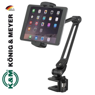 K&amp;M® 19805 Smartphone &amp; Tablet PC Holder ที่จับแท็บเล็ต ที่จับมือถือ สำหรับหน้าจอ 10.2 - 13” แบบหนีบติดกับขอบโต๊ะ หมุนเอียงได้อิสระ (Model: 19805-000-55) ** Made in Germany **