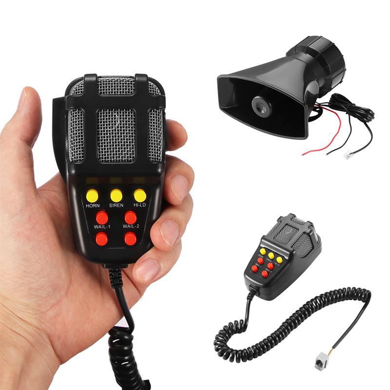 7 เสียง TALKING ไซเรน HORN 12V 100W POLICE AMBULANCE ไซเรน UNIVERSAL สําหรับรถยนต์ VAN BUS