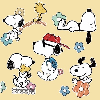 สติกเกอร์ กันน้ํา ลายการ์ตูน Snoopy สไตล์เกาหลี สําหรับตกแต่งโทรศัพท์มือถือ แท็บเล็ต แล็ปท็อป