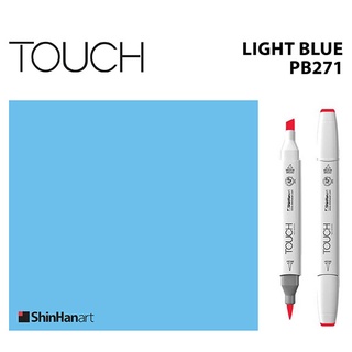 TOUCH TWIN BRUSH MARKER PB271 (LIGHT BLUE) / มาร์คเกอร์หัวพู่กัน-หัวตัดขนาดกลาง รหัส PB271 (LIGHT BLUE)