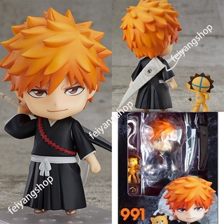 Nendoroid BLEACH Kurosaki Ichigo #991 โมเดลฟิกเกอร์ Pvc รูปแอคชั่น ของขวัญ ของเล่นสําหรับเด็ก