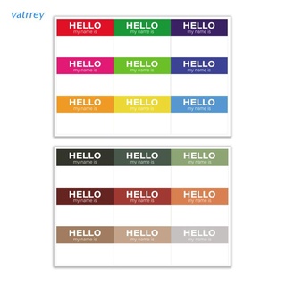 VA   Hello My Name is Tag Stickers Labels for Stationery Books Notebooks Pencils 45PC