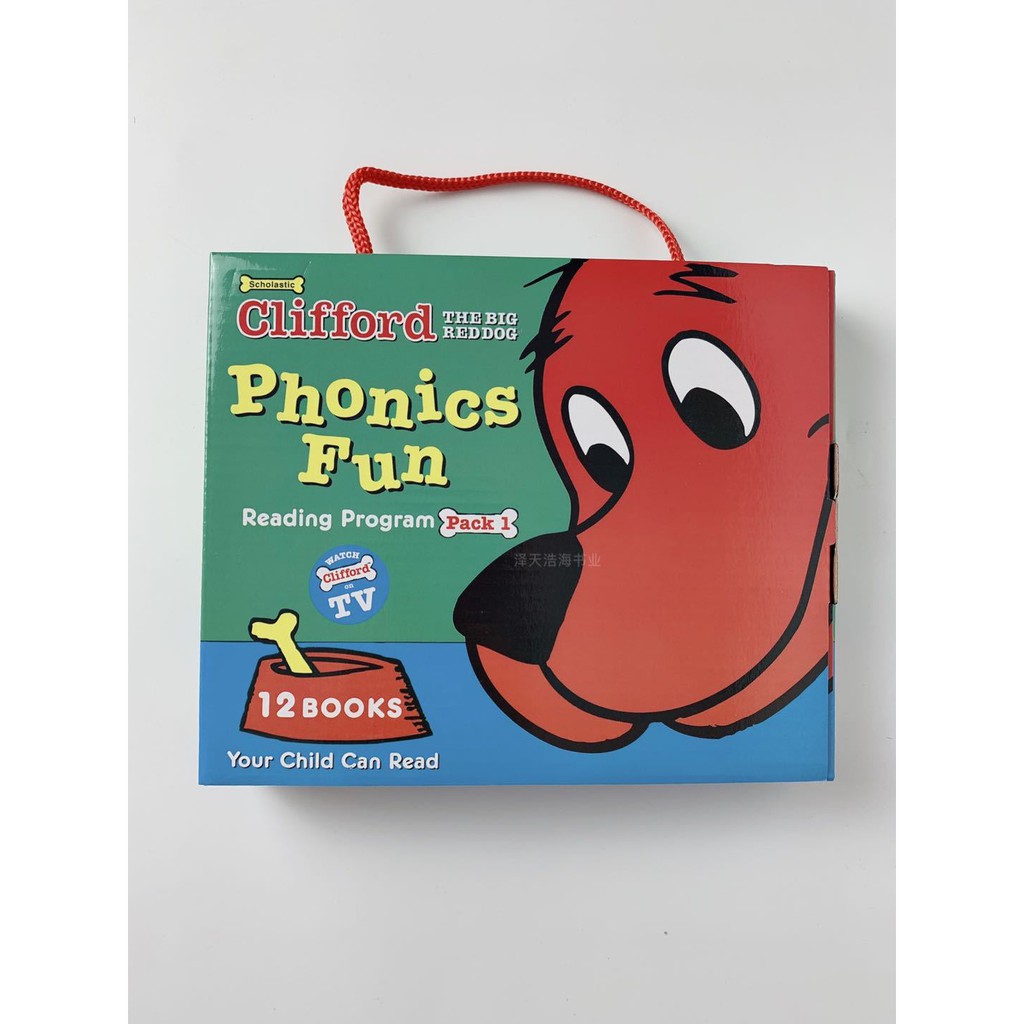 (ใช้โค้ดรับcoinคืน10%ได้) พร้อมส่ง *ลิขสิทธิ์แท้*  ชุดหนังสือ Clifford Fun Phonics Pack 1-6 จำนวน 72 Books Scholastic สแกน QR code เพื่อฝึกออกเสียงตาม