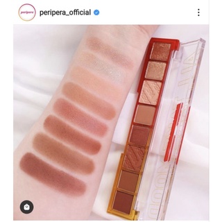 Peripera All Take Mood Palette พาเลทตา สี 03 Burnt Breeze น้ำตาลแดงนู้ดๆนัวๆ