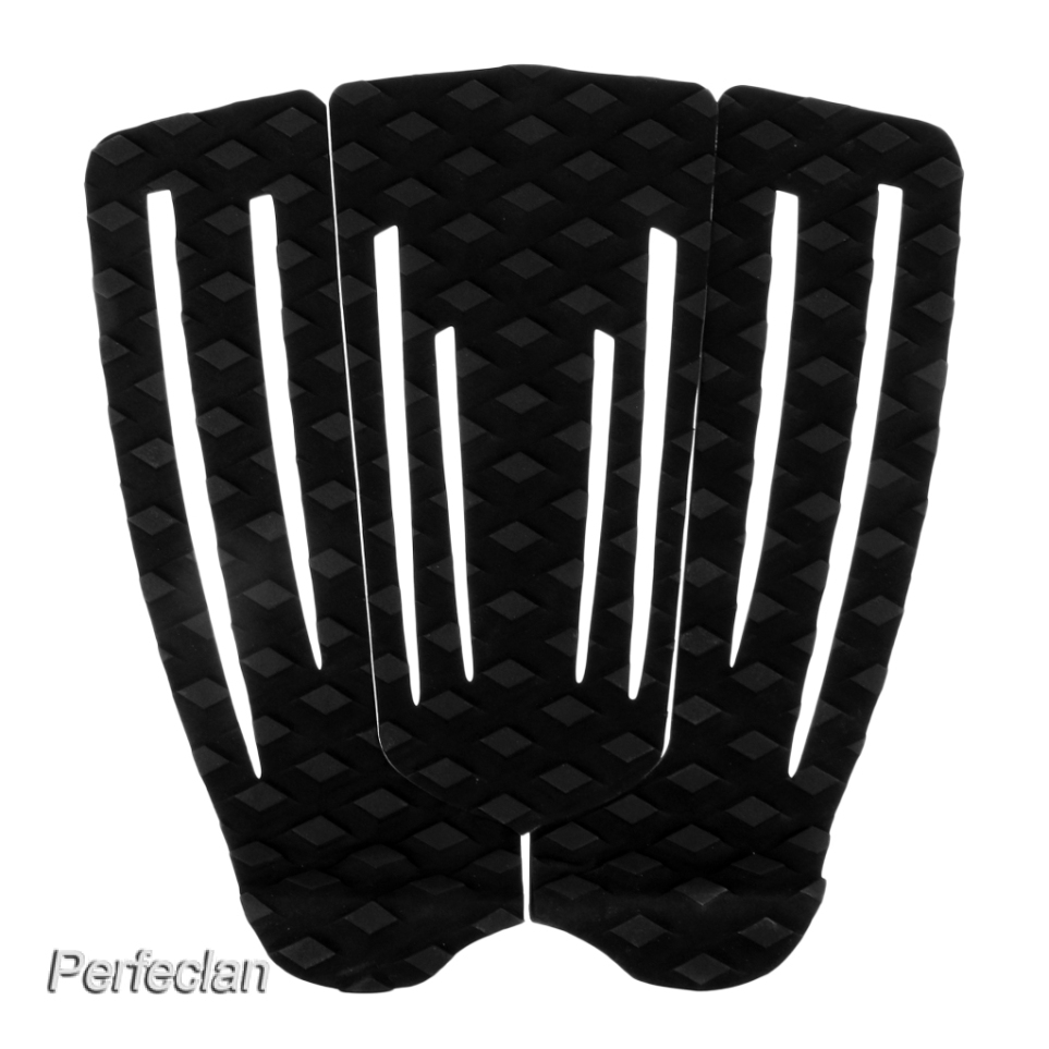 3 Pieces Surfboard Traction Pad Skimboard Tail Pad for Longboard