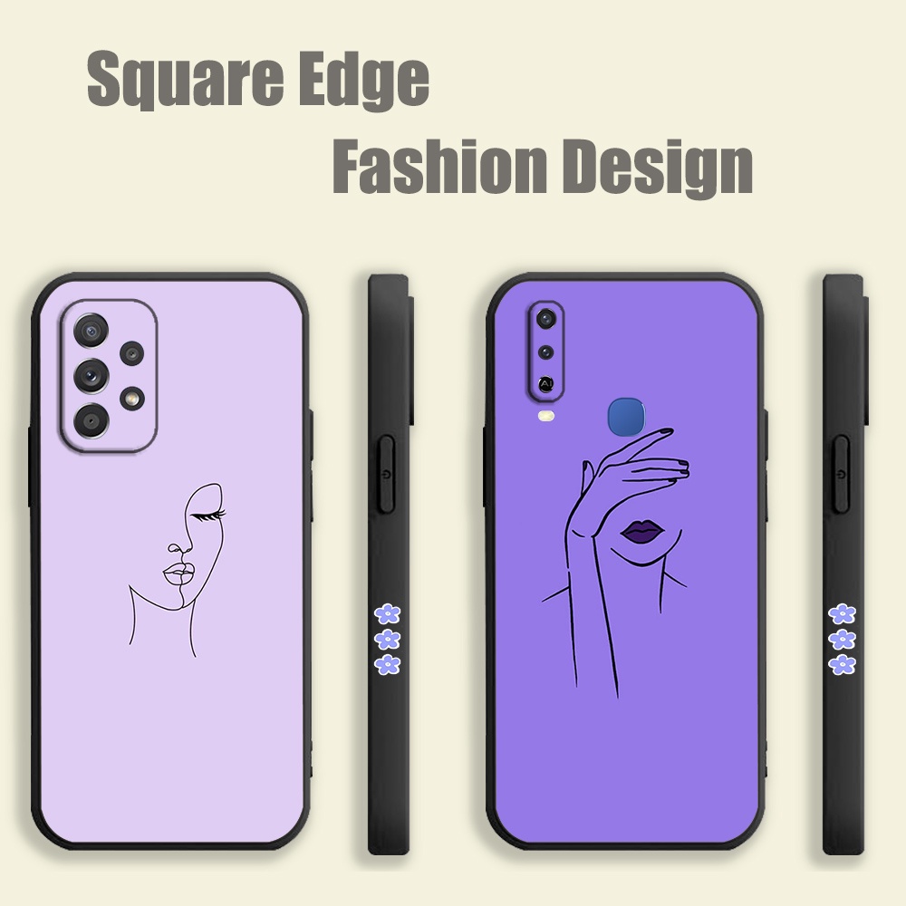 Aestheti สีม่วง Minimalist Violet Simple WLX09 สําหรับ Tecno Spark Go 4 Air KC6 CE7 8C 7 7C Go Pop 5