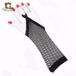 ถุงมือ แบบเกี่ยวนิ้ว ตาข่ายยาว แฟนซี/T Store