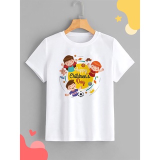 เสื้อยืด วันเด็ก Childrens Day ลายน่ารักๆ ใส่ได้ทั้งเด็กและผู้ใหญ่  ผ้า TK ใส่สบาย สีสันสดใส ใส่สบาย ไม่ยืดไม่ย้วย