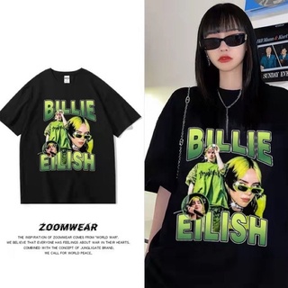 Fashion⚡️พร้อมส่ง⚡️เสื้อยืด Billie elish ลายสกรีน เสื้อโอเวอร์ไซส์ เสื้อผ้าสตรีท ลายกำลังฮิต ผ้านิ่ม ใสสบาย