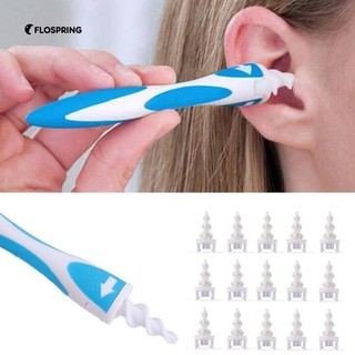 กำจัดขนด้วยขี้ผึ้งหูทำความสะอาดง่าย Ear Swag Earwax Remover Spiral Safe Earpick Tool