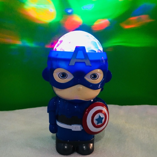 ตุ๊กตากัปตันอเมริกา หัวไฟดิสโก้ มีเสียง (สีน้ำเงิน) – โปรปัง