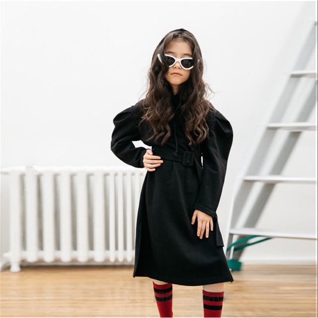 Coat ทรงเดรส สีดำ แฟชั่น / Z55 / 650