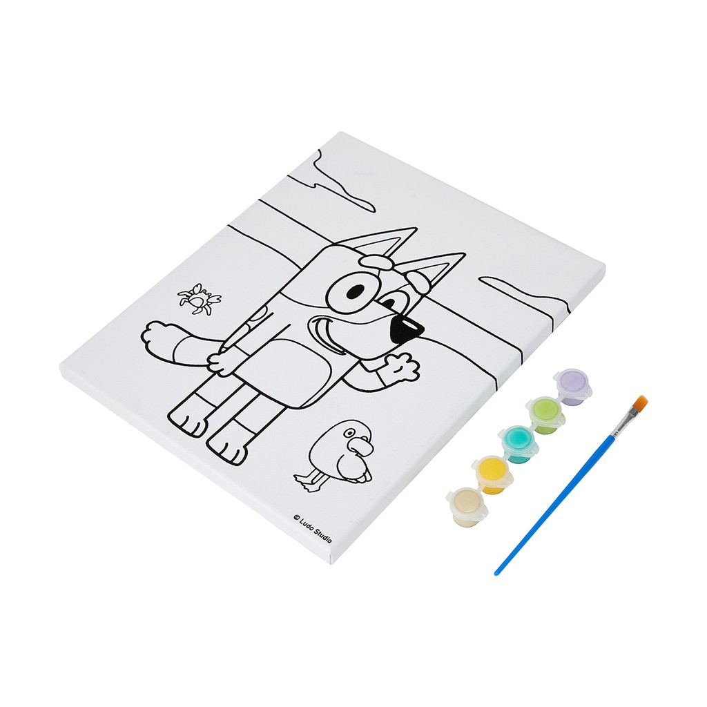 AKA2 Pack Bluey & Bingo Canvas & Paint Set By5E Shopee Thailand