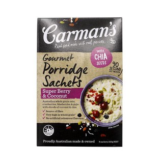 Carmans Porridge Super Berry &amp; Coconut 320gข้าวโอ๊ตอบร้อนจากออสเตรเลียแครนเบอร์รี่