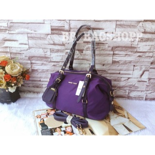 Mango Nylon Bowling Bag (สีม่วง) (Outlet)