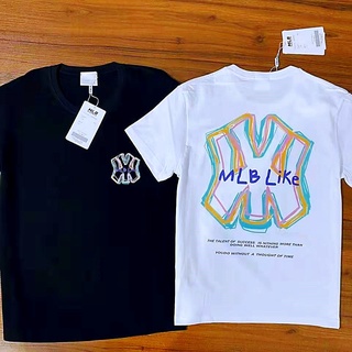 เสื้อยืดแขนสั้นลําลอง คอปก พิมพ์ลาย ML B แฟชั่นคู่รัก สไตล์สปอร์ต สําหรับผู้ชาย และผู้หญิง