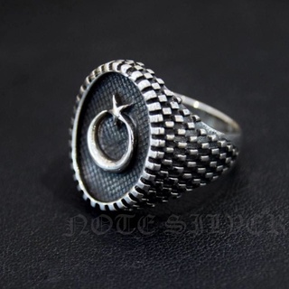 แหวนเงินแท้ สัญลักษณ์ทางศาสนาอิสลาม Sterling Silver 925 NSRG2654