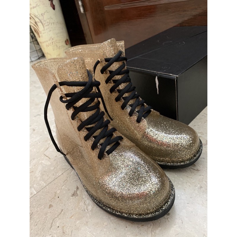 ✌🏻Villains SF Jelly Gold Glitter Rain Boots รองเท้าบู๊ตกันฝน ของแท้