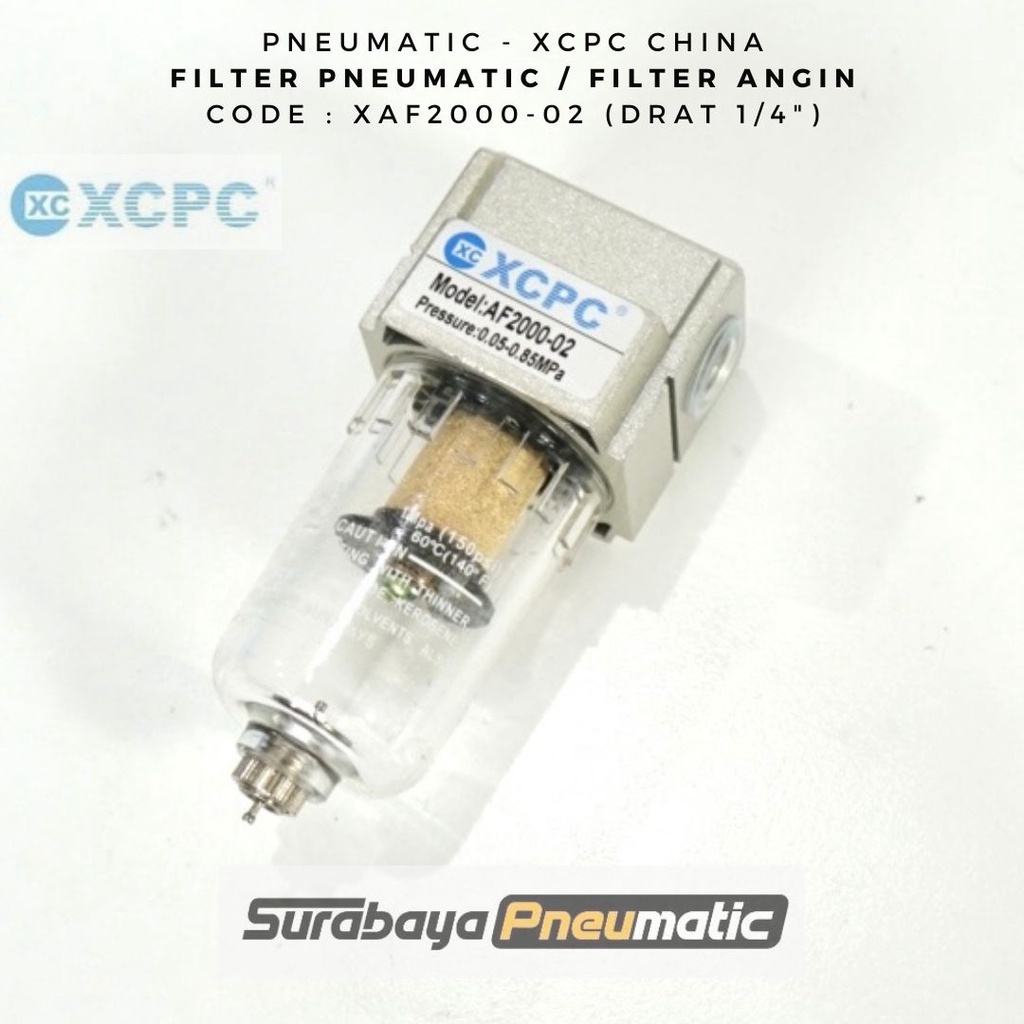 ไส้กรองอากาศลม - XAF2000-02 / AF2000-02 (เกลียว 1/4") - XCPC