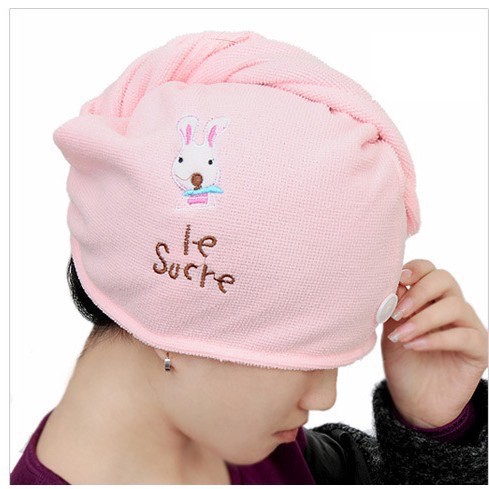 หมวกผ้าคลุมผม สำหรับอาบน้ำ พร้อมส่ง #E-0045