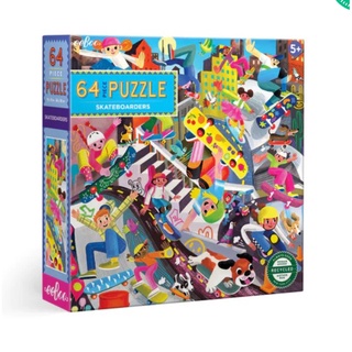 eeBoo Skateboarders 64 pc Puzzle จิ๊กซอว์รูปนักสเก็ตบอร์ดแบบ 64 ชิ้น