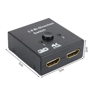 Bi-direction HD Switcher 2x1/1x2 Hub Box Splitter Selector With HDCP Passthrough Ultra HD 4K 3D 1080P