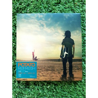 CD+VCD แผ่นเพลง Potato อัลบั้ม  Refresh (โบเตโต้) มี 2 แผ่น เพลง รักเธอไปทุกวัน , อารมณ์สีเทา