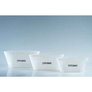 ECOTOPIA ZIPPERWARE SILICONE DISH WHITE SET