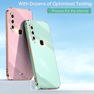 Soft Case VIVO 1901 1902 1904 1906 1915 1814 1815 1935 1938 Plating Silicone Square Phone Protection Back Cover