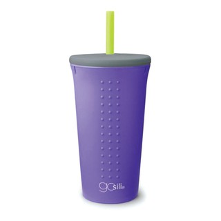 GoSili แก้วน้ำ รุ่น STRAW CUP 16OZ 1PK LIME/GREY/PURPLE