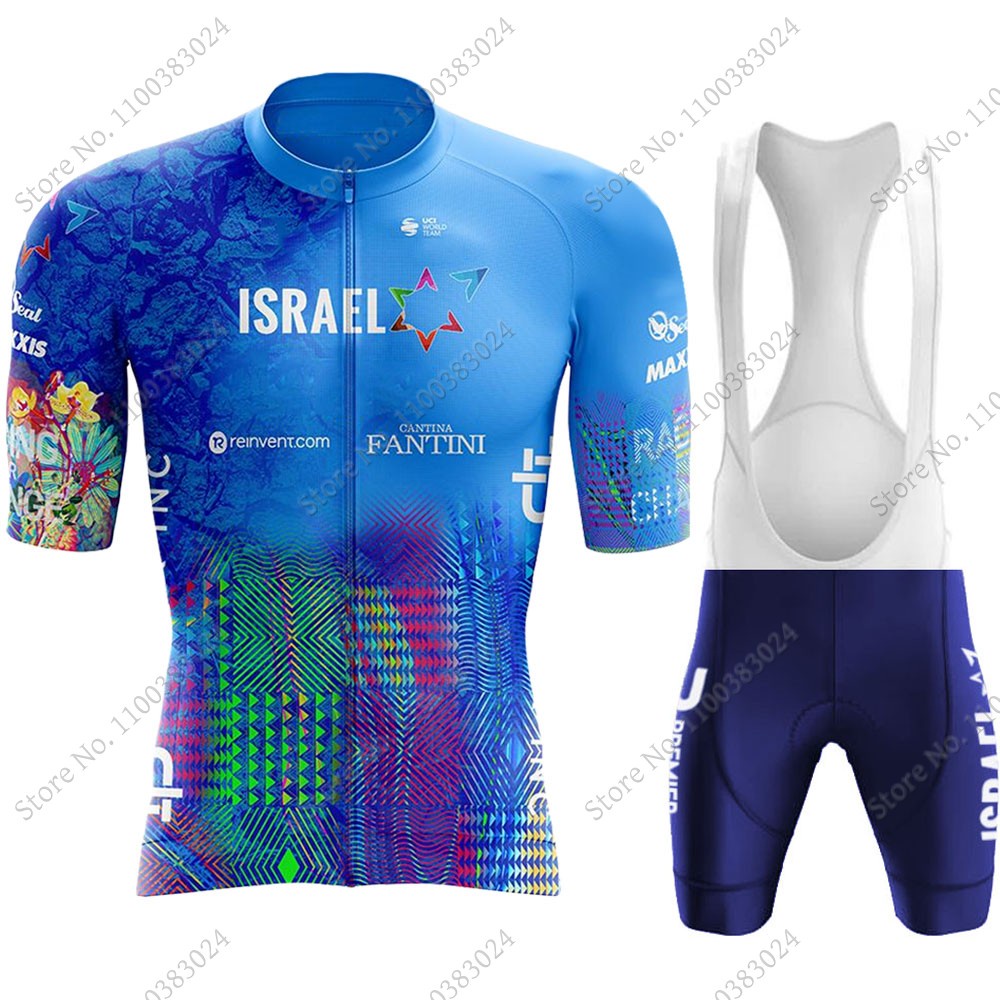 ใหม่ Cycling France Tour Israel Start Up Nation 2022 Cycling Jersey Set Cycling Clothing Road Bike S