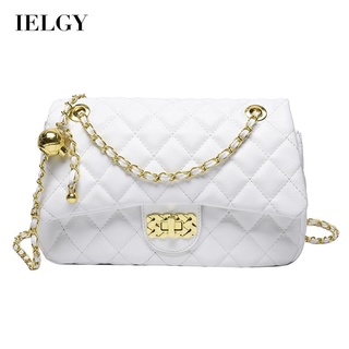 IELGY womens korean style rhombus textured diagonal bag