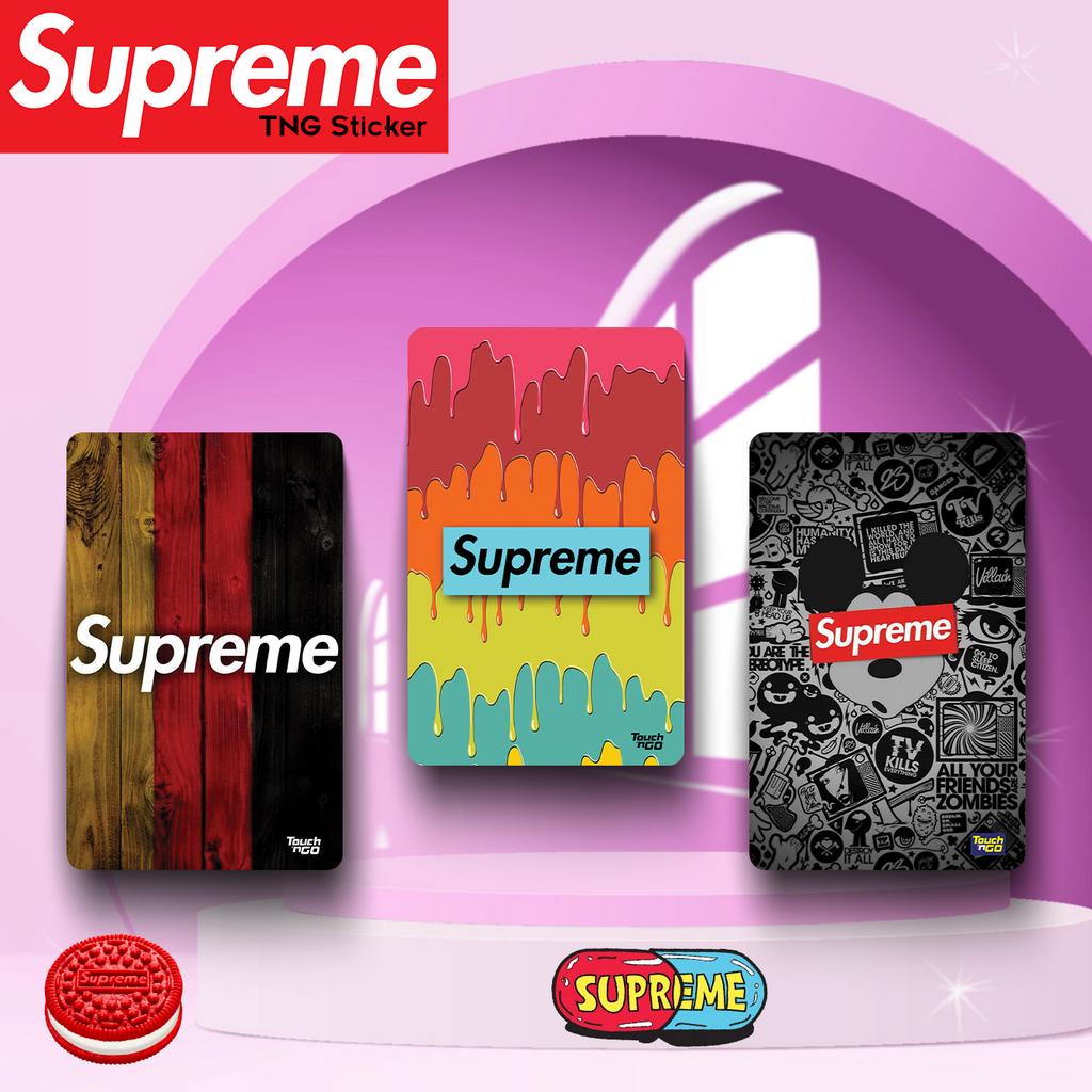 Supreme Tng Sticker - Touch N Go สติกเกอร์ / การ์ดธนาคาร (ซื้อ 4 ฟรี 1)