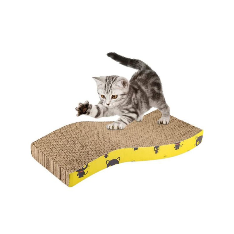 CARDBOARD CAT SCRATCHER ฟรีแคทนิป
