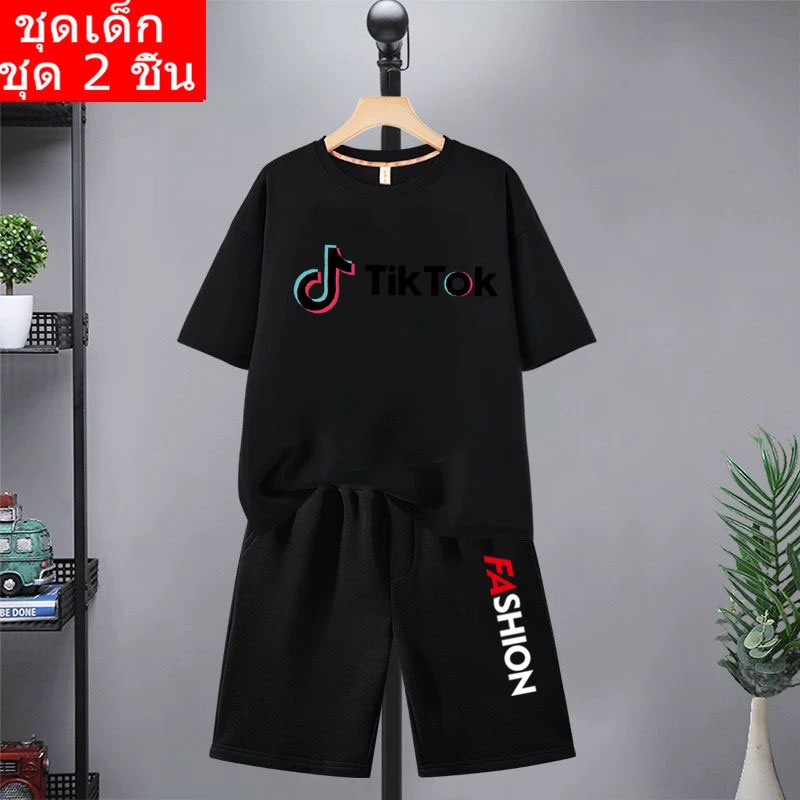 K2121+DD335 ชุดแฟชั่นเด็ก ชุดเซ็ทเด็กขาสั้น  เสื้อยืดเด็ก - รูปที่ 2