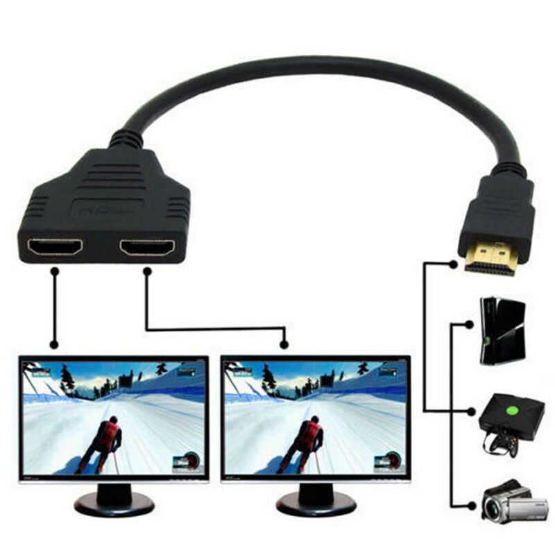สาย Y hdmi splitter 1 ออก 2 จอ full hd 1080p