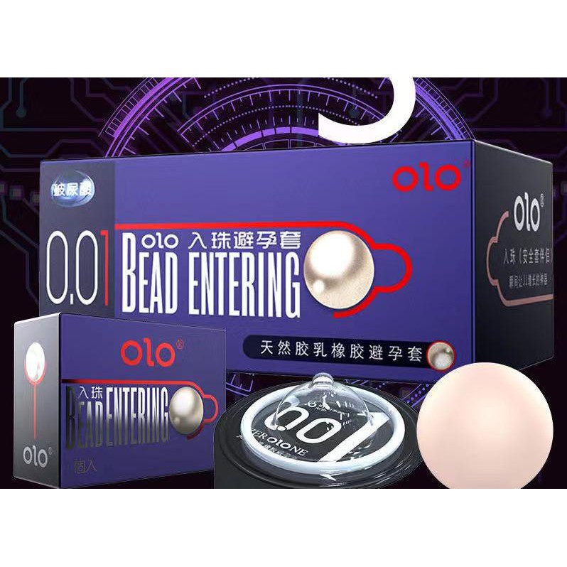 ถุงยางอนามัยบางแท้ OLO  * ไม่ปรากฏชื่อสินค้าที่ด้านหน้า