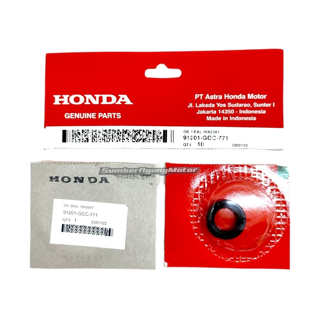 SIL MAGNIT 91201GCC771 ซีลน้ํามัน 16X26X7 ซีล MAGNET/BEAT CARBON/VARIO 110 FI NON ESP/BEAT FI NON ES