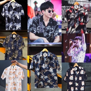 เสื้อฮาวาย เสื้อเชิ้ต เชิ๊ตเกาหลี ผ้านิ่ม สไตล์เกาหลีมาแรง พร้อมส่ง Bay4