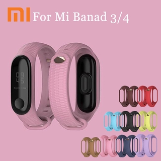 สายรัดซิลิโคน Mijobs สำหรับวง Xiaomi Mi 3 4 สายนาฬิกาข้อมือซิลิโคนแบบสปอร์ตสำหรับสร้อยข้อมือแบบสมาร์ท เคส สายนาฬิกา Xiaomi Mi Band นาฬิกากันน้ำ