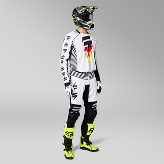 Shift 2022 3LACK LABEL TARGA WHITE / BLACK Gear Set Top Gold Shift Vega LE Moto Dirt Bike Jersey Set