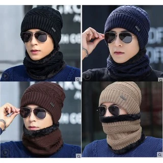 ร้านไทย ส่งเร็ว สีตรงปก รุ่น UP57 set 2 ชิ้น หมวก ผ้าไหมพรม + ปลอกคอ ผู้ชาย ผู้หญิง แบบเดี่ยว แบบ set บุขน