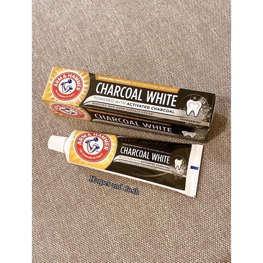 🇬🇧✈️ Arm and Hammer CHARCOAL WHITE™ NATURAL TOOTHPASTE(75ml) [ของแท้ 💯%]