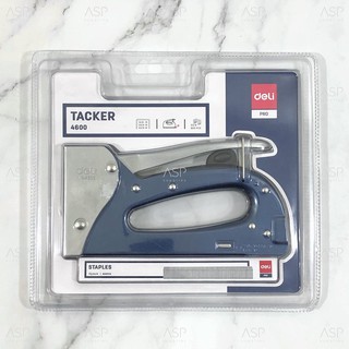 เครื่องยิงบอร์ด Deli Tacker 4600 เครื่องยิงไม้ พร้อมลวดเบอร์ 53/8 แม็ค แม็ก เครื่องยิงลวด เครื่องติดบอร์ด ที่ยิงบอร์ด