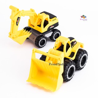 ProudNada Toys ของเล่นเด็กรถก่อสร้าง 2 คัน HUABIAO TOYS Truck POWERFUL NO.E7