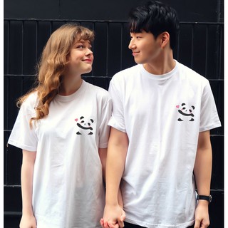 【2022tshirts】เสื้อยืด ลายแพนด้า BOO สีขาว ไซซ์ M L XL ราคาถูก